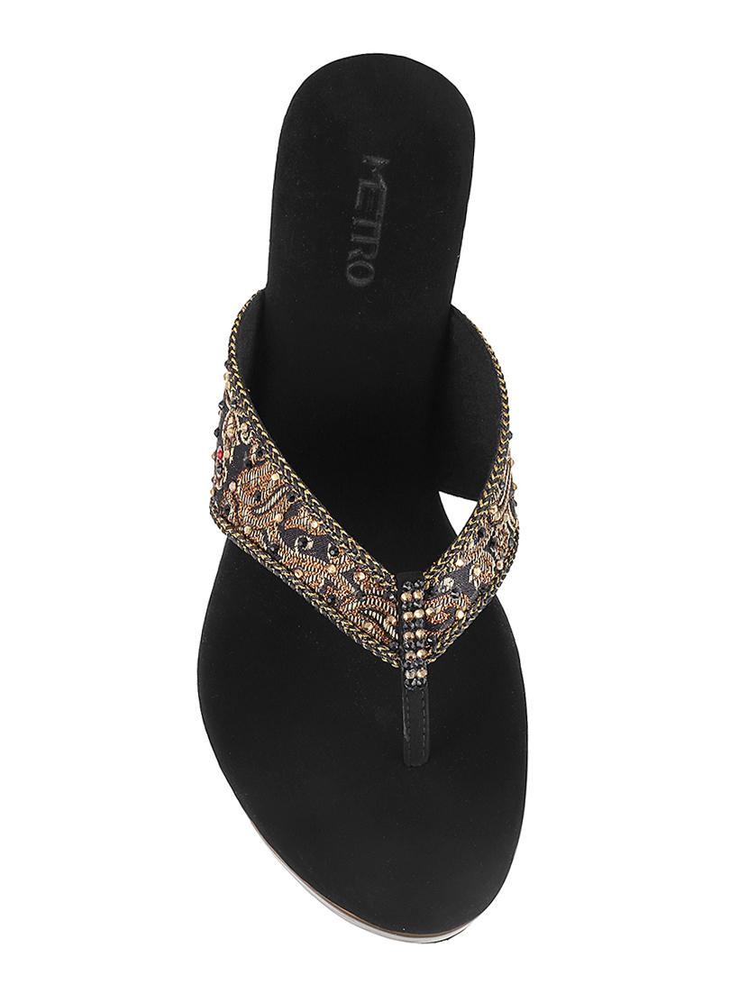 black synthetic slip ons - 15304216 - Zoom Image - 4