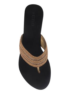 black synthetic sandals - 15304294 - Standard Image - 4