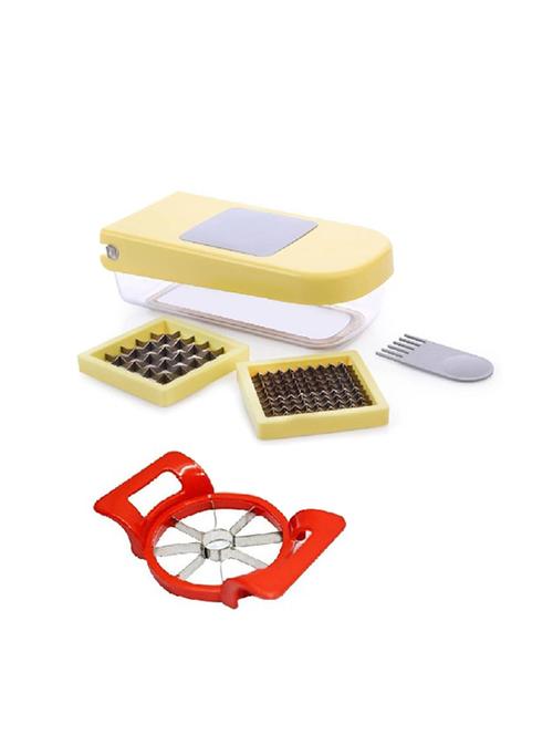 mini vegetable and fruit chopper cutter with clining tool + 1 pc apple cutter - 15304358 - Standard Image - 1