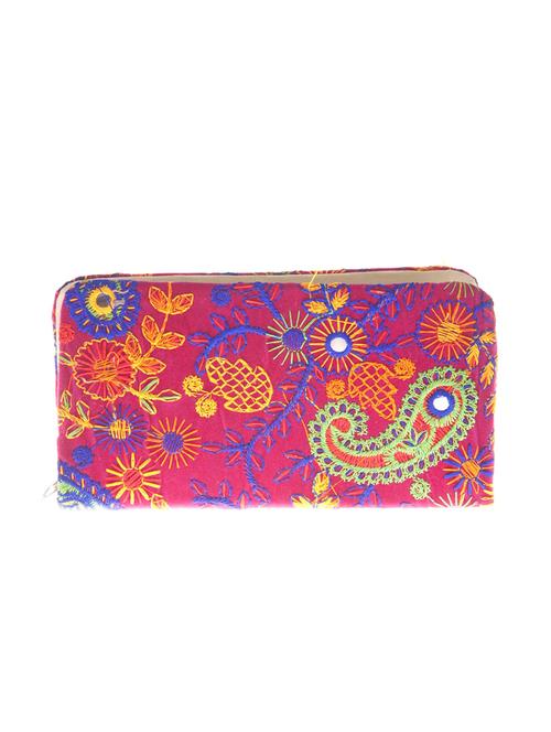 pink cotton polyester blend wallet - 15304666 - Standard Image - 1