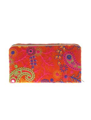 orange cotton polyester blend wallet - 15304667 - Standard Image - 2