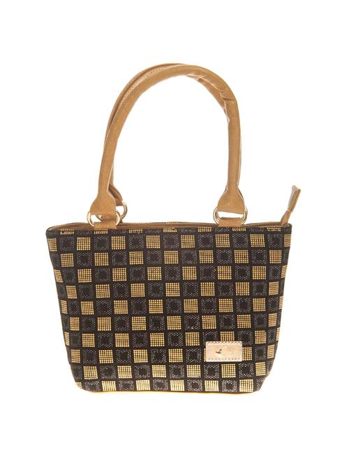 brown leatherette (pu) regular handbag - 15304698 - Standard Image - 1