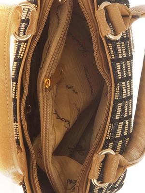 brown leatherette (pu) regular handbag - 15304698 - Standard Image - 3
