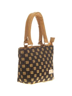 brown leatherette (pu) regular handbag - 15304698 - Standard Image - 4