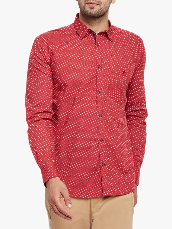 red cotton casual shirt - 15305771 - Zoom Image - 1