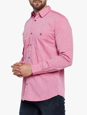 pink cotton casual shirt - 15305772 - Standard Image - 2