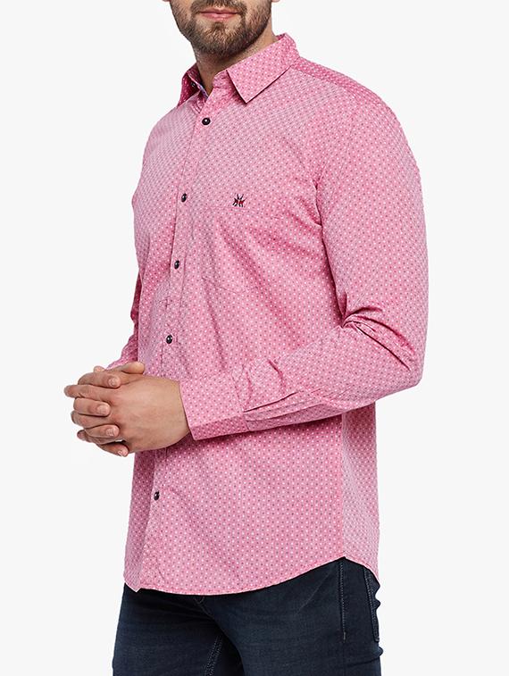 pink cotton casual shirt - 15305772 - Zoom Image - 2