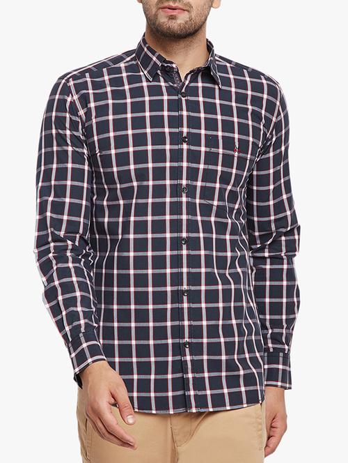 blue cotton casual shirt - 15305773 - Standard Image - 1