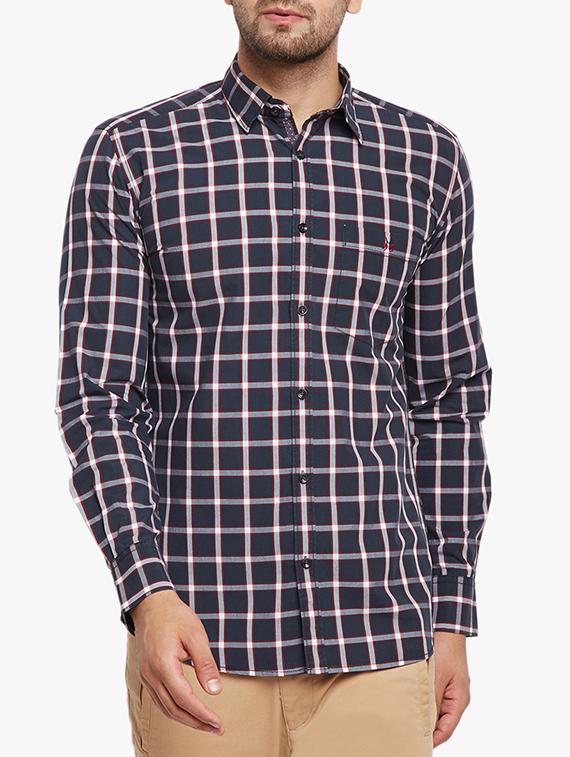 blue cotton casual shirt - 15305773 - Zoom Image - 1