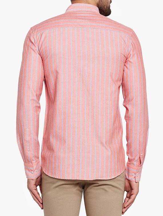 pink cotton casual shirt - 15305787 - Zoom Image - 3