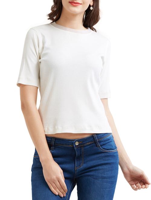 white cotton top - 15305964 - Standard Image - 1