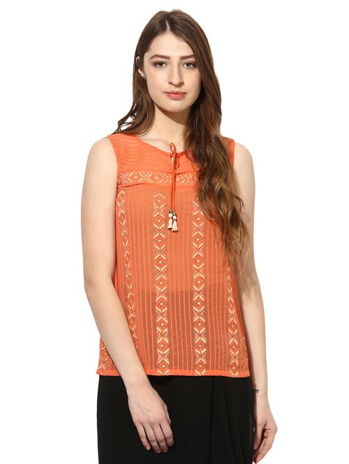 orange embroidered top - 15305972 - Standard Image - 1