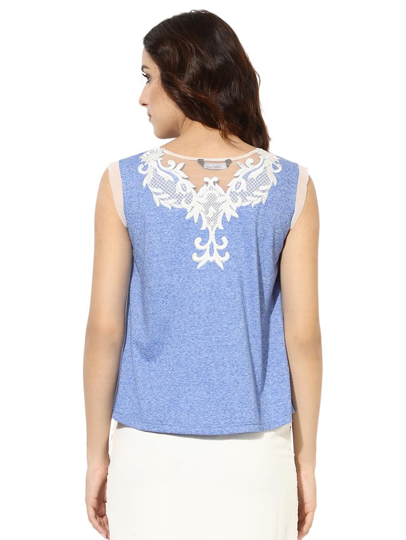 blue embroidered top - 15305984 - Zoom Image - 3