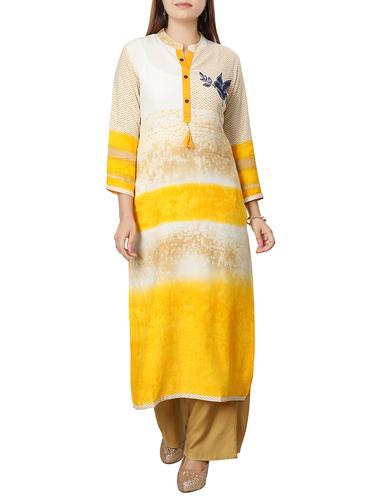 straight stripes kurta - 15306900 - Very Small Image - 1
