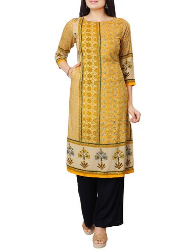 straight printed kurta - 15306913 - Very Small Image - 1
