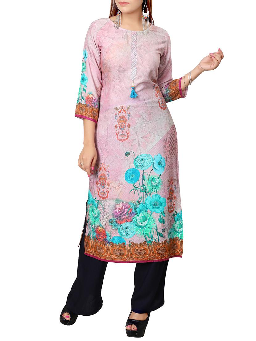 straight printed kurta - 15306916 - Zoom Image - 1