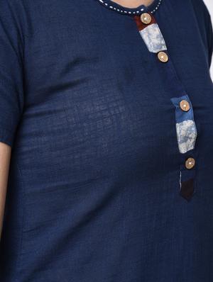 twilight navy straight kurta - 15307338 - Standard Image - 5