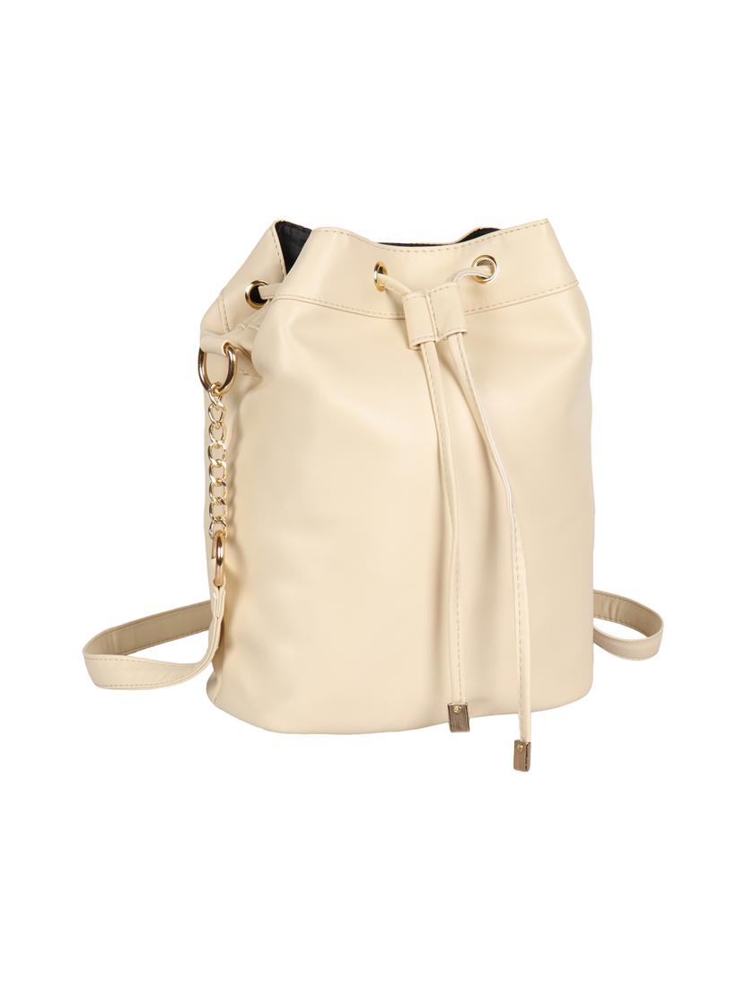 cream leatherette regular sling bag - 15307584 - Zoom Image - 4