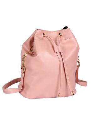 pink leatherette regular sling bag - 15307591 - Standard Image - 4
