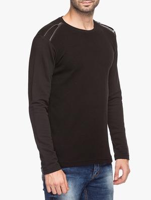 black cotton sweatshirt - 15308224 - Standard Image - 2