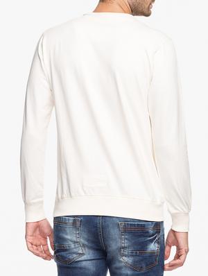 white cotton sweatshirt - 15308238 - Standard Image - 3