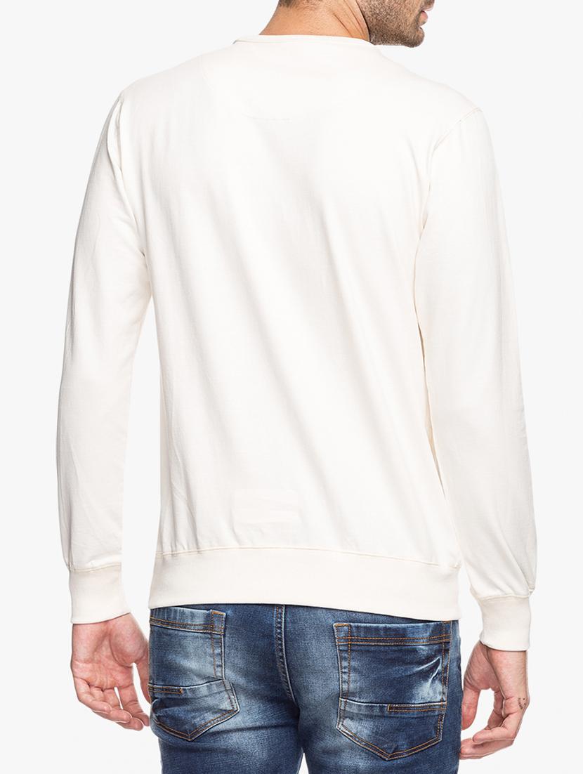 white cotton sweatshirt - 15308238 - Zoom Image - 3