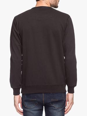 black cotton sweatshirt - 15308248 - Standard Image - 3