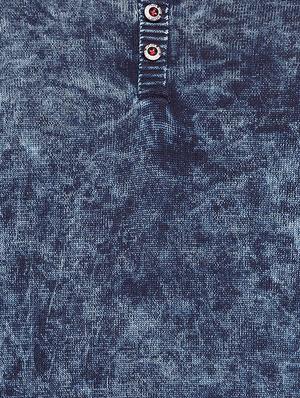 blue cotton washed t-shirt - 15308270 - Standard Image - 4