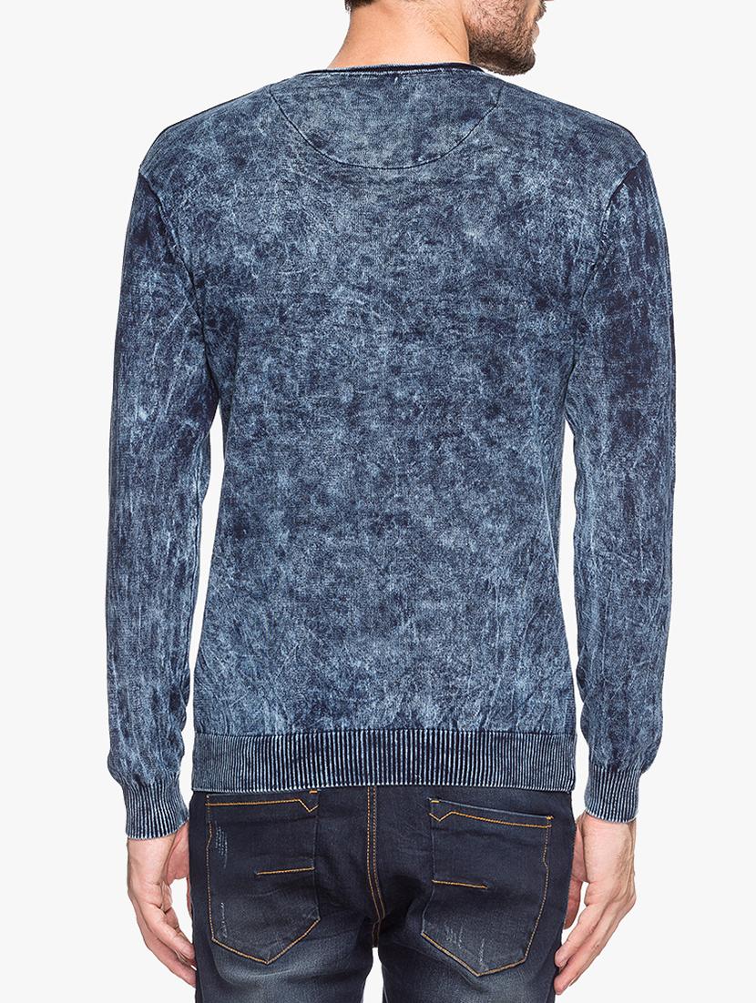 blue cotton washed t-shirt - 15308270 - Zoom Image - 3