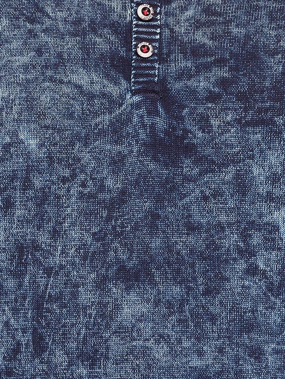 blue cotton washed t-shirt - 15308270 - Zoom Image - 4