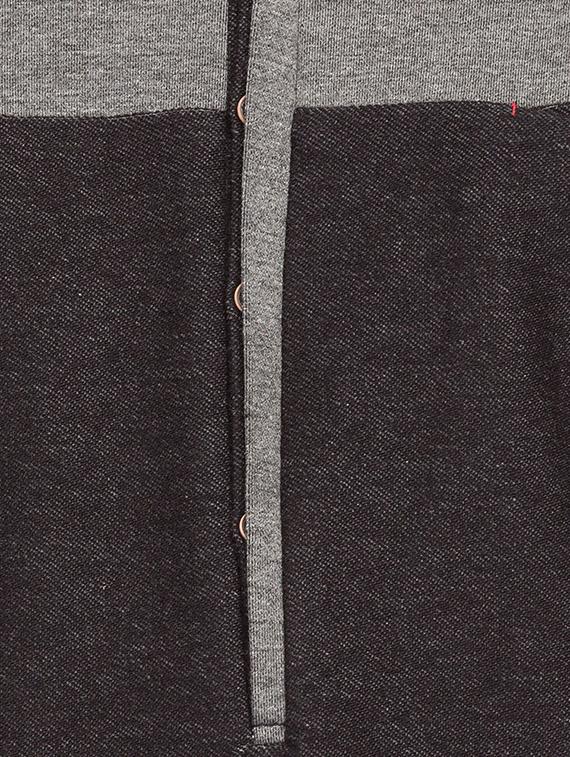 black cotton color block t-shirt - 15308271 - Zoom Image - 4