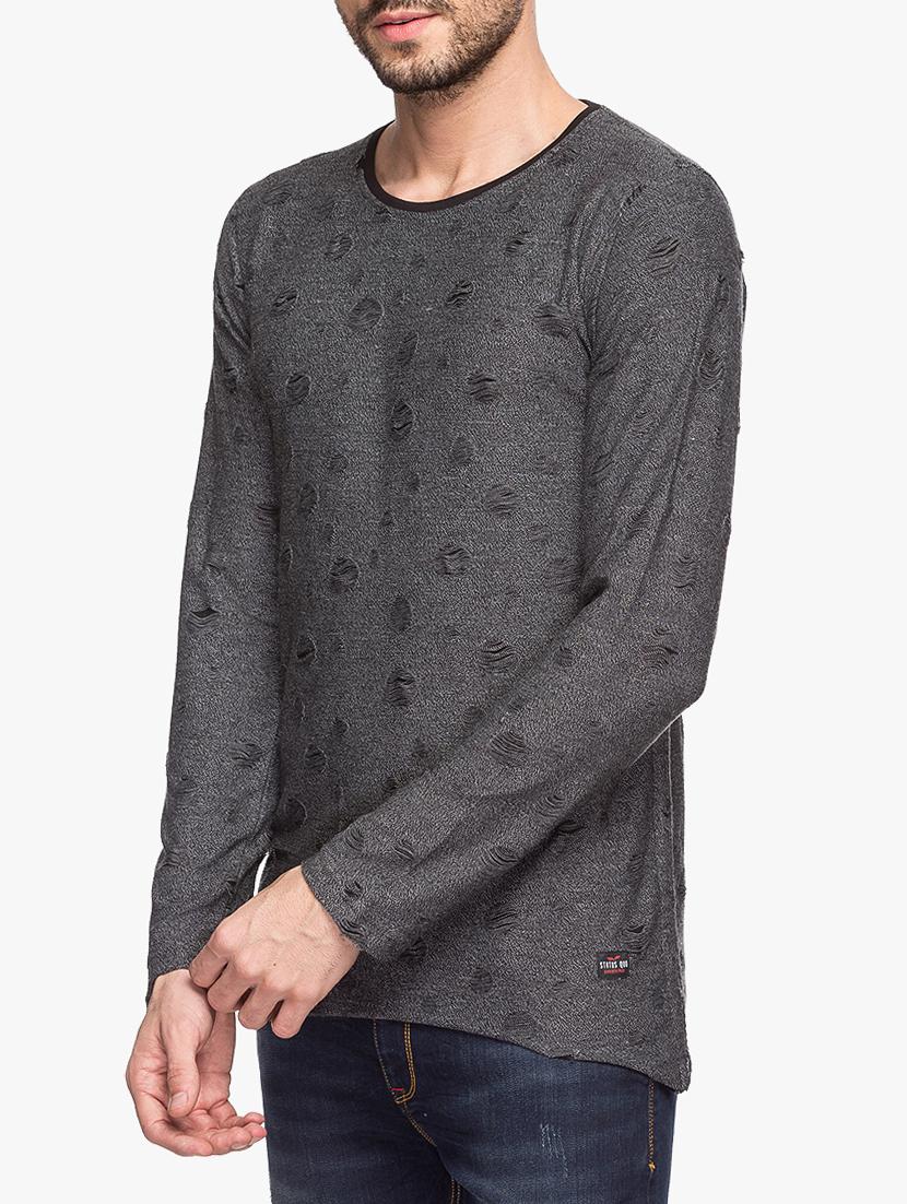 grey cotton all over print t-shirt - 15308275 - Zoom Image - 2