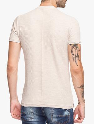beige cotton t-shirt - 15308278 - Standard Image - 3
