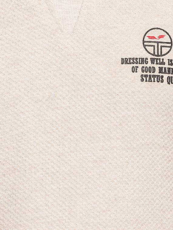 beige cotton t-shirt - 15308278 - Zoom Image - 4