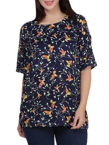 cold shoulder printed tunic - 15308477 - Very Small Image - 1