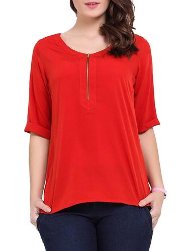 zip up solid top - 15308481 - Very Small Image - 1