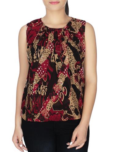 printed sleeveless top - 15308493 - Very Small Image - 1