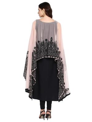 kurta with thread embroidered cape - 15308578 - Standard Image - 4