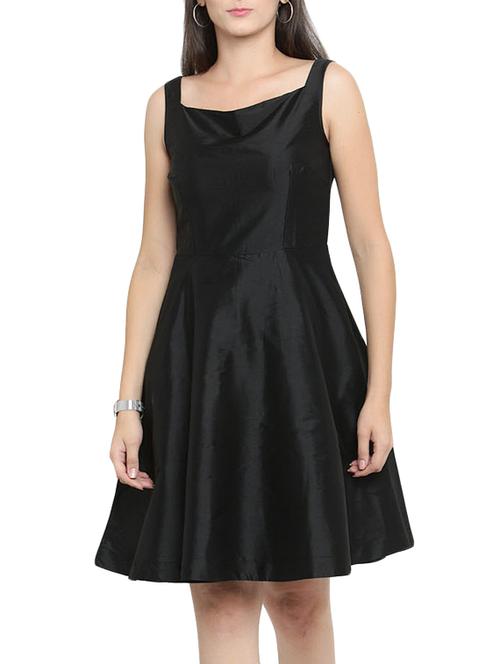 zip up back fit & flare dress - 15308770 - Standard Image - 1