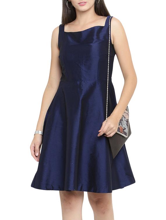 zip up back flared dress - 15308772 - Zoom Image - 1