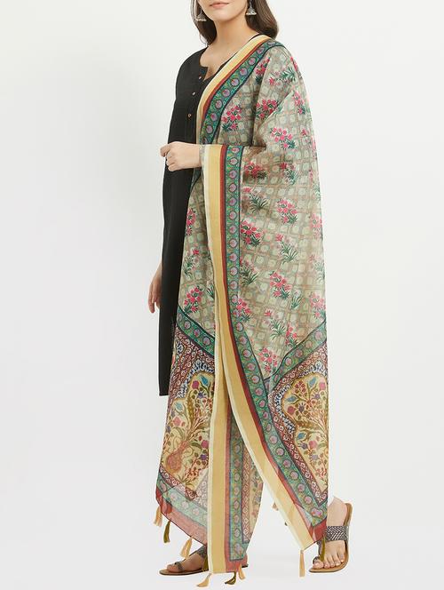 printed chanderi dupatta - 15310587 - Very Small Image - 1