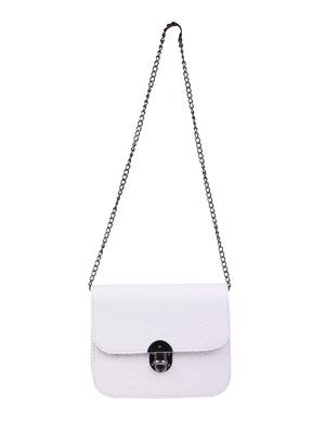 white leatherette (pu) regular sling bag - 15310947 - Standard Image - 5