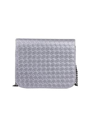 silver leatherette (pu) regular sling bag - 15310949 - Standard Image - 2