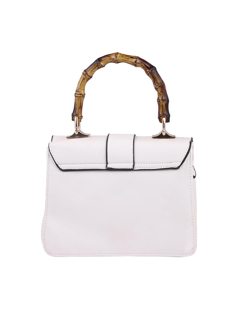 white leatherette (pu) regular handbag - 15310952 - Zoom Image - 2