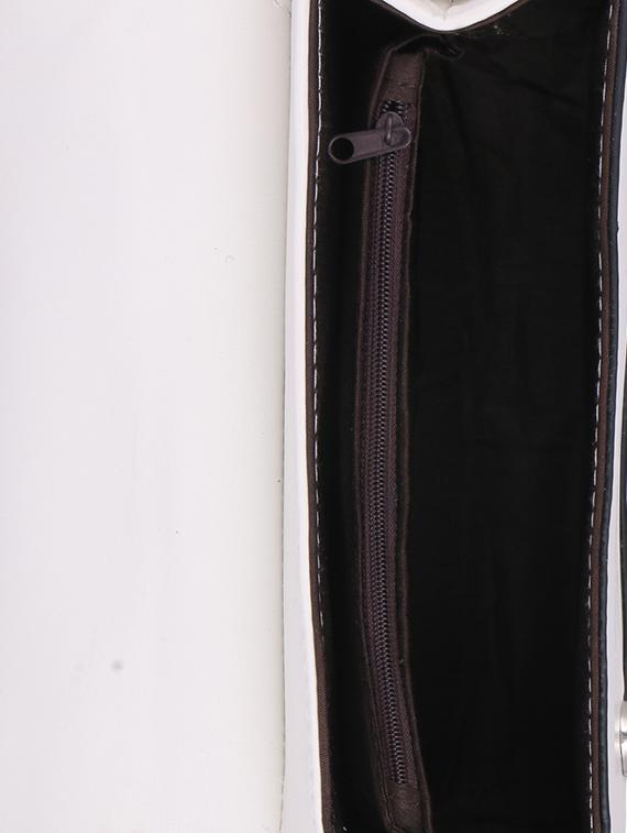 white leatherette (pu) regular handbag - 15310952 - Zoom Image - 3
