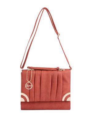 pink leatherette (pu) regular sling bag - 15310955 - Standard Image - 1