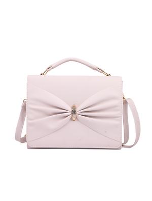 pink leatherette (pu) regular handbag - 15310962 - Standard Image - 1