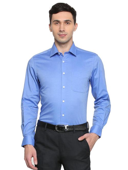 blue cotton formal shirt - 15311054 - Standard Image - 1