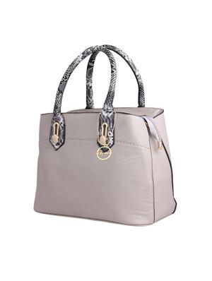 beige leatherette (pu) combo handbag - 15311101 - Standard Image - 6