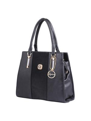black leatherette (pu) regular handbag - 15311103 - Standard Image - 4